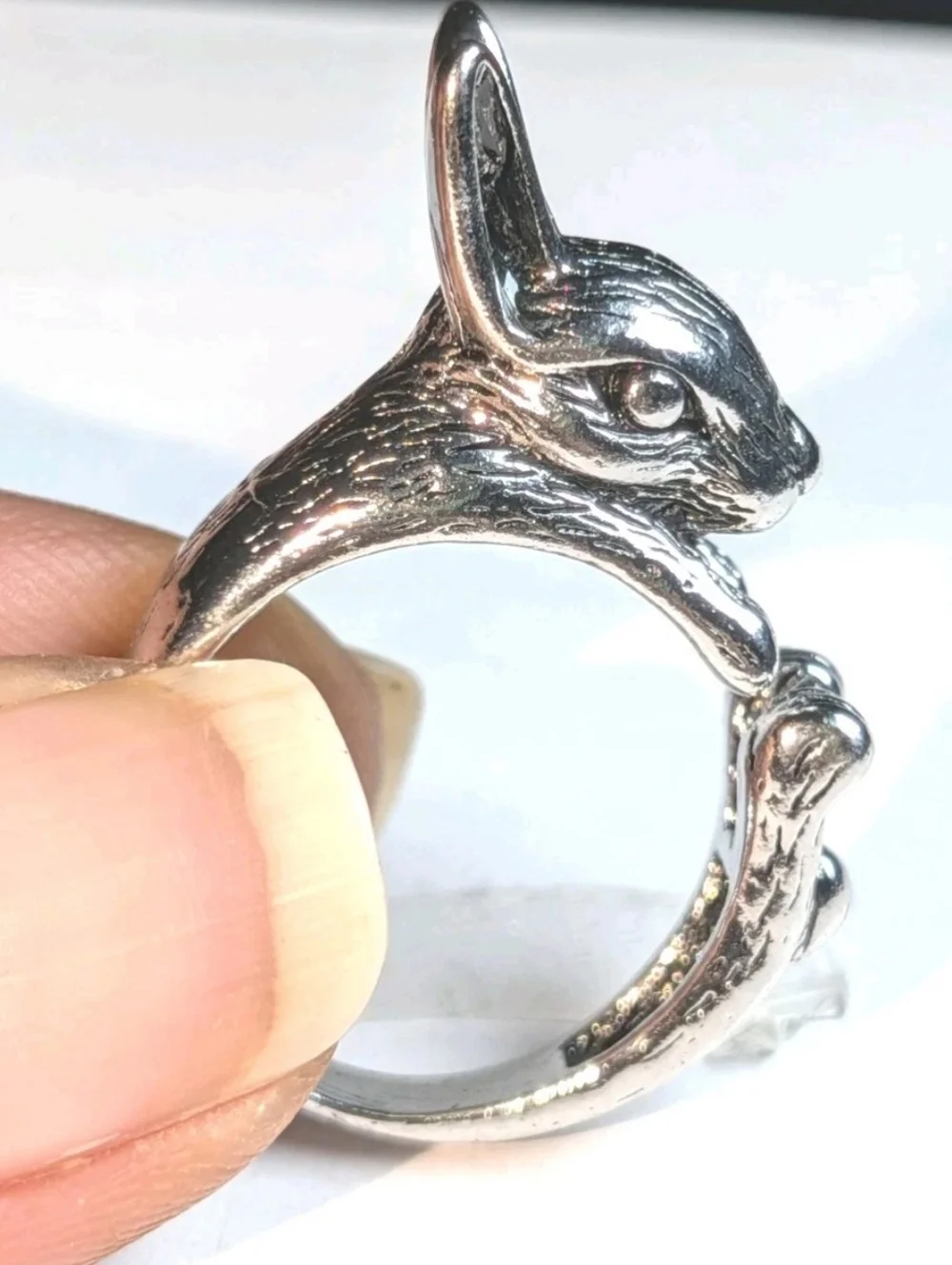 Retro Rabbit Shaped Adjustable Ring Open Ring Fashion Stereoscopic Unisex